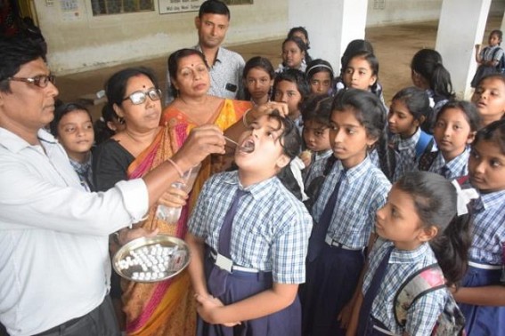Deworming day observed across Tripura schools