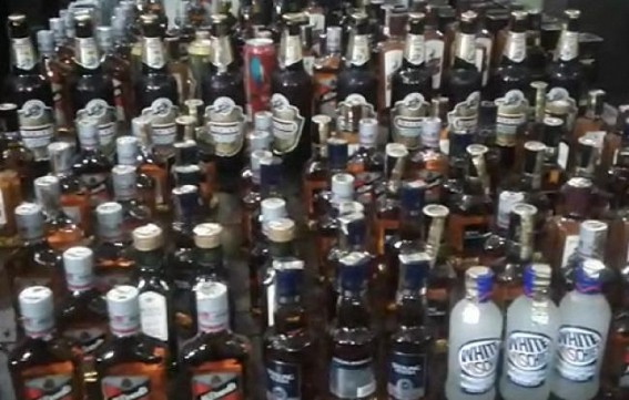 West Agartala Police booked one in illegal liquor sale row