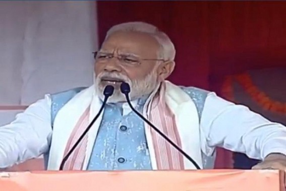 Modi at Assam, begins speech by hammering media