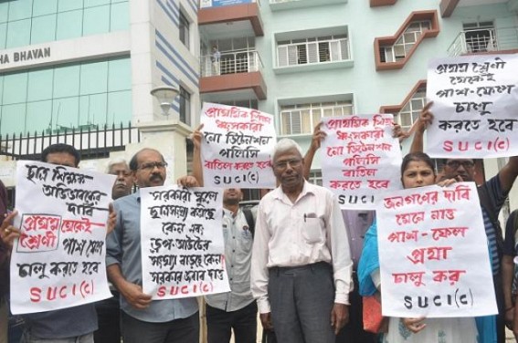 Tripura protests against â€˜No Detention Policyâ€™