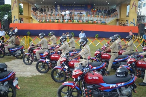 CM flags off Beat Patrolling 2-wheelers of Tripura Police