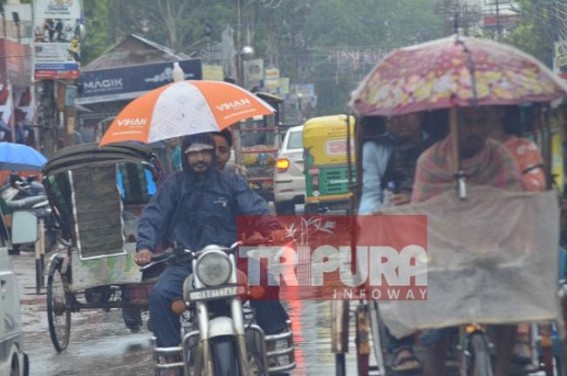 Rain hits Tripura as Cyclone Bulbul in Northeast