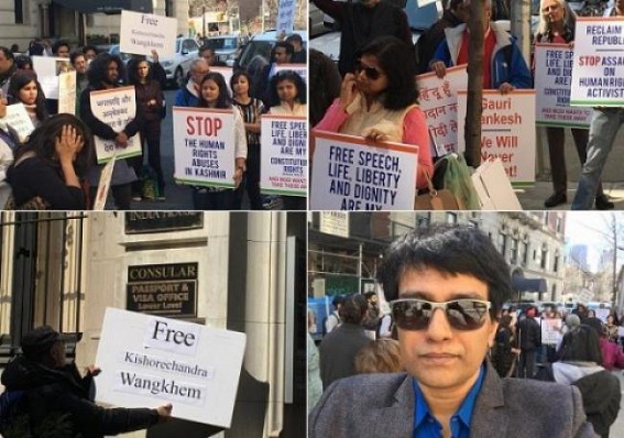 New York NRIs protest a big success for Indian media : Manipur Journalist released 