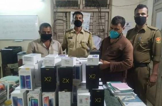 2 thieves arrested with 77 mobile sets
