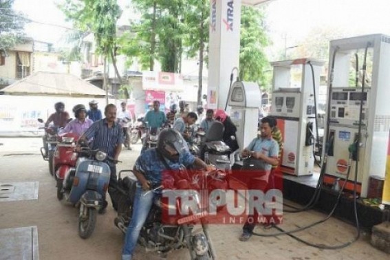 Petrol price jumped at Rs. 76 in Agartala