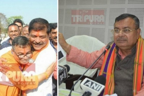 Biplab Deb again begs Congress leadership to counter Sudip Barman ! Ex-Cong leader, BJP Minister Ratanlal Nath asks Sudip Barman to cancel rally