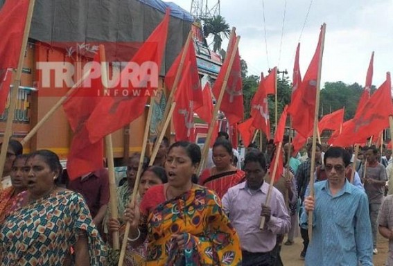 CPI-Mâ€™s rallies across Tripura in support of 8th January Strike