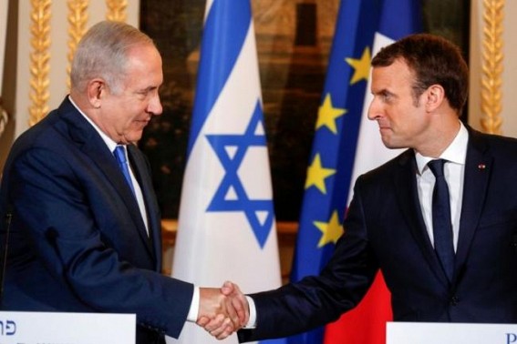 Macron begins Israel visit, meets Netanyahu