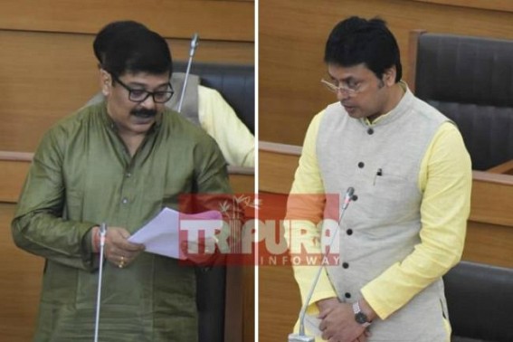 Rs 450 crores PWD Scam symbolize BJPâ€™s 22 months misrule : Cancer Drug Scam, Jobs for cash Scam, Ex-Minister Sudip Barmanâ€™s tough questioning to CM Biplab Deb exposed massive PWD Scam in Assembly