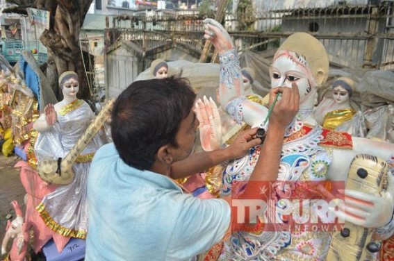 Preparations for Saraswati Puja on peak in Tripura