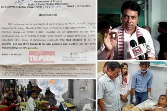 No lesson learnt by BJP Govt after massive poll defeat at Delhi ! Public asked Tripura CM Biplab Deb to step down after Inhuman imposition of ICU bed-charge, Scrapping of Free Medical Services, asked to follow Kejriwal's Delhi model 