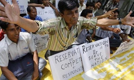 Protest against reservation in promotion enters 13th day