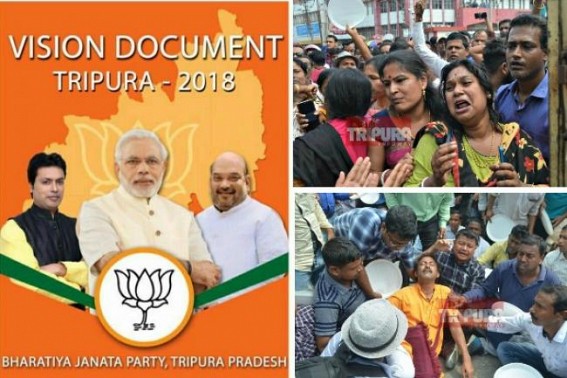 Tripura BJPâ€™s pre-election Vision documentâ€™s massive fraud with 10323 Teachers creates turmoil in state : Biplab Deb led BJP Govt failed to provide 50000 Govt Jobs to unemployed, Job-Opportunity to each household, solve 10323 teachers problems
