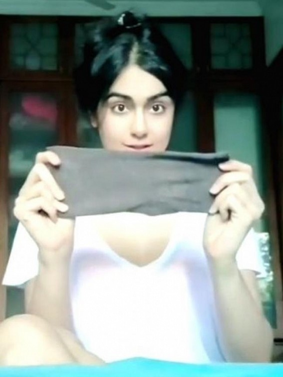 Adah Sharma gives tutorial on how to masks at home