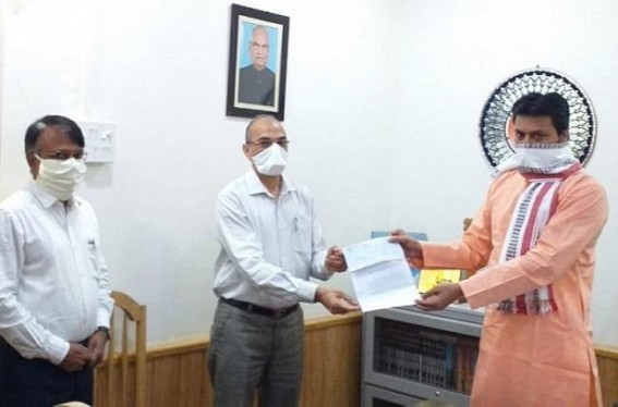 Indian Forest Service Association (Tripura) donated Rs. 3.5 lakhs to CM Relief Fund