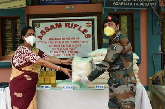 Assam Rifles Jawans stitched masks, distributed medical kits, dry rations
