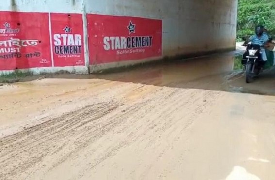 Belonia-Shantir Bazar road in deplorable condition : Crippled city roads make life miserable, lack of maintenance turns road hazardous Belonia-Shantir Bazar road in deplorable condition : Crippled city roads make life miserable, lack of maintenance turns road hazardous