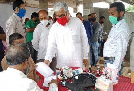 SFI-DYFI-CITU jointly organised voluntary Blood-donation camp and Health camp on 30th May : Ex-CM Manik Sarkar attended the program