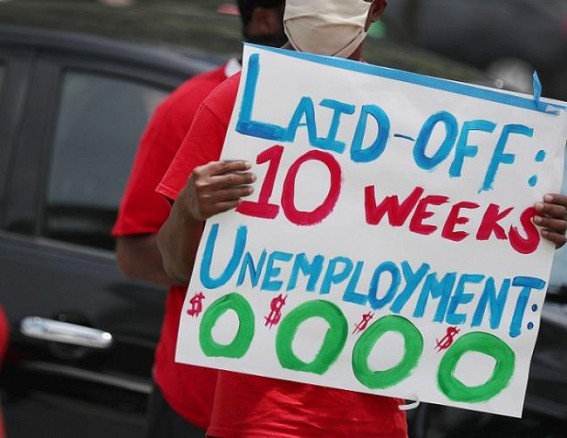 America's unemployment rate falls to 13.3% as economy posts surprise job gains