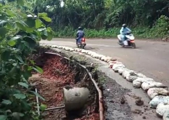 Monsoon increasing Highway pathos in Tripura