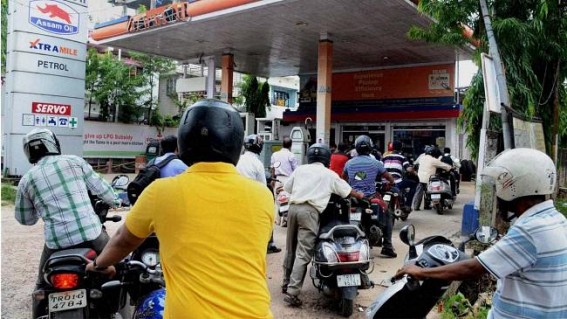 Petrol Prices touched Rs. 78 in Tripura on Thursday 