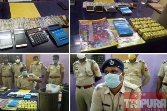 Big Breakthrough on Anti-Drug Day for Tripura Police : 11 persons arrested red-handed in Agartala with huge amounts of cash, liquors from Illegal Gambling Party