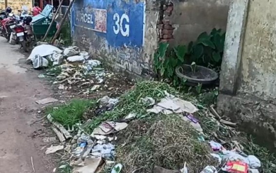 Santir Bazar town left dirty all across