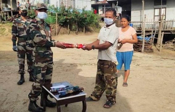 Assam Rifles provides umbrellas in Mizoram villages to ensure social distancing