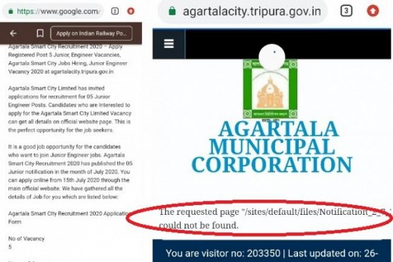 Notice for recruitment in Government sectors for Engineering was deleted from website within 24 hours 
