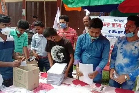 Kailashahar : SFI distributed different study materials and medical equipment among poor children