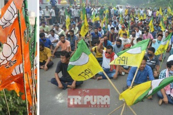 Tension between BJP, IPFT increasing before Tripura ADC Election : IPFT says, â€˜Protests will be escalated furtherâ€™ !