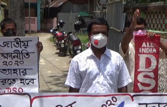 NPE : All India DSO staged protest 