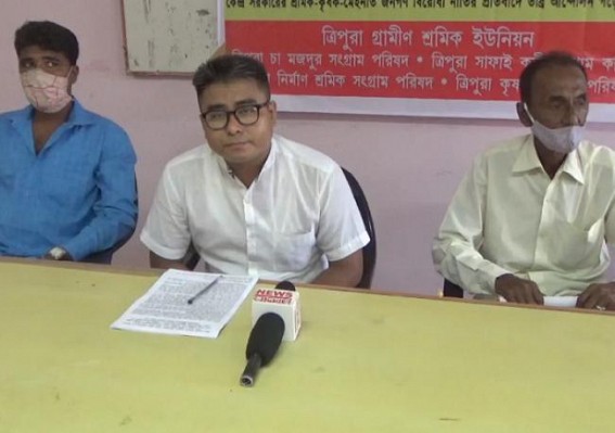 Police didnâ€™t permit Trade Unionsâ€™ â€˜Bharat Bachaaoâ€™ protest in Tripura