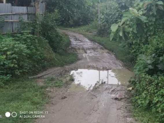 Roadway in Korbookâ€™s Dukhiran Para in deplorable condition