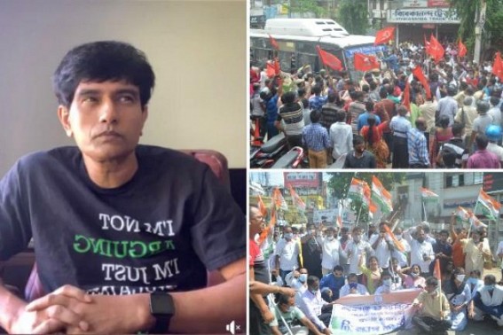 TIWN Editor hails â€˜Democracyâ€™ after mass protests staged against the Undemocratic BJP Govt in Tripura, says, â€˜This Fire of Protests will be escalated in coming daysâ€™ 