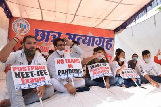 Congress protests demanding postponement of NEET, JEE exams