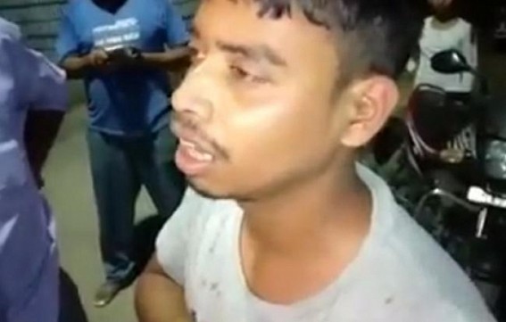 Rented goon of BJP caught by Public, Criminal takes Yuva Morcha leader's name for directing violence 