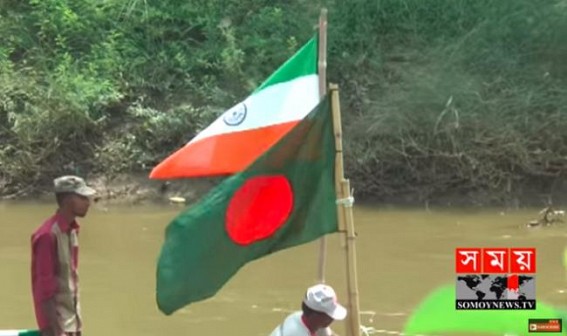 Massive Controversy erupted over Upside-down Indian National Flag in Indo-Bangla cargo boat