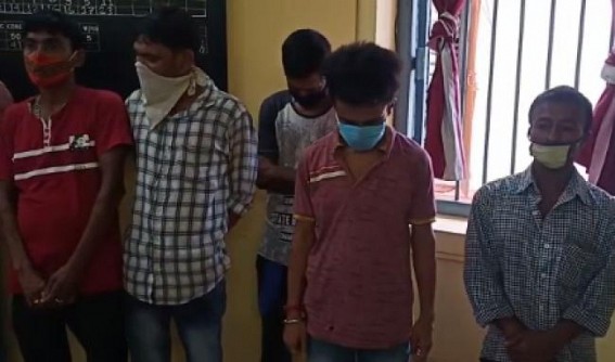 7 gamblers arrested red-handed from Battala by West Agartala Police