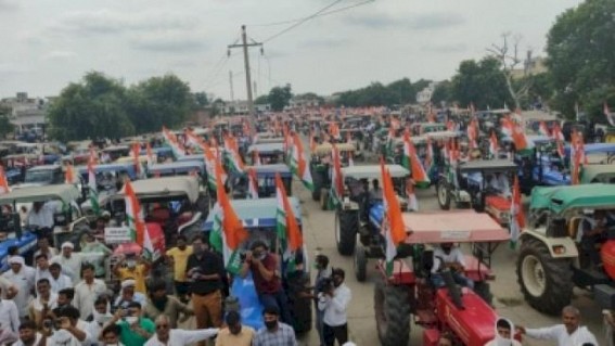 Youth Cong's tractor rally in Panipat against Farm Bills