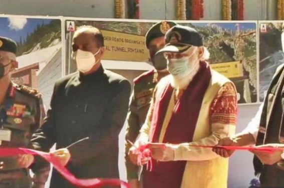 Modi inaugurates strategic Atal highway tunnel in Himalayas