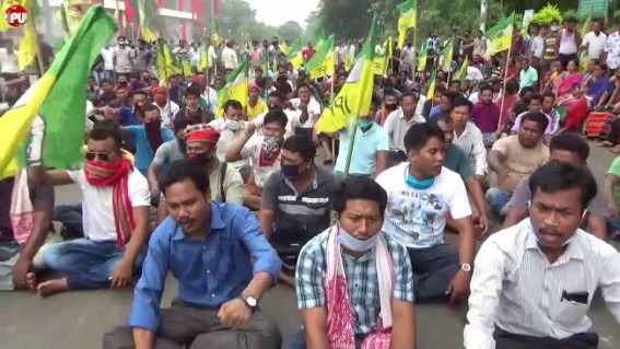 Tripura BJP's ally IPFT's 24 hrs ADC Strike starts at 6 AM in demand of a separate State 'Tipraland' 