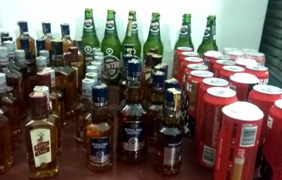 West Agartala police seized huge amount of foreign liquor