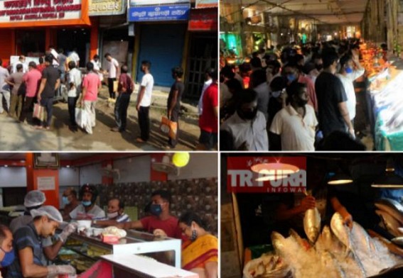 Bijoya Dasami, a Happy Day for Bengali Foodies ! Celebration of 'Bhuribhoj' with delicious food items : Rushes across Sweet, Non-Veg markets across Tripura 