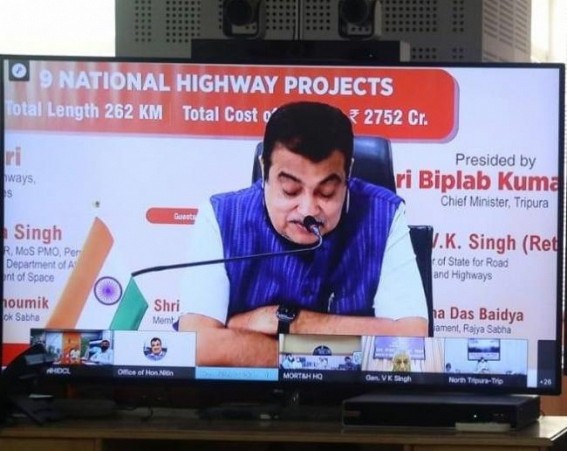Nine NH projects to boost Tripura connectivity launched by Nitin Gadkari