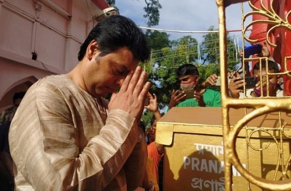 Biplab Deb wasted Taxpayers Money on his Birthday : Travelled Udaipur via Helicopter 