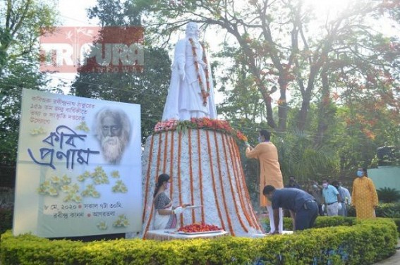 Rabindra Jayanti observed in Tripura with â€˜Physical Distancingâ€™ 