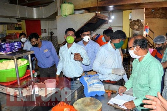 Massive raid led by DCM Sadar with Food safety department in different sweet shops of Agartala