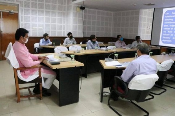 CM held meeting with Law, Transport Depts