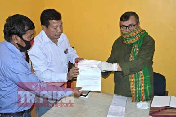 Tripura Upajati Karmchari Samiti donated Rs. 51,000 to CM Relief Fund